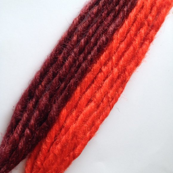 20 Red Burgundy Dreads Dreadlocks Hair Extensions main image 4